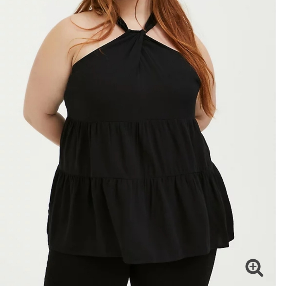 Torrid Shirred Hem Halter Tunic